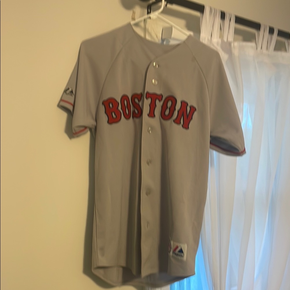 Boston Red Sox Gray Button-Front Jersey